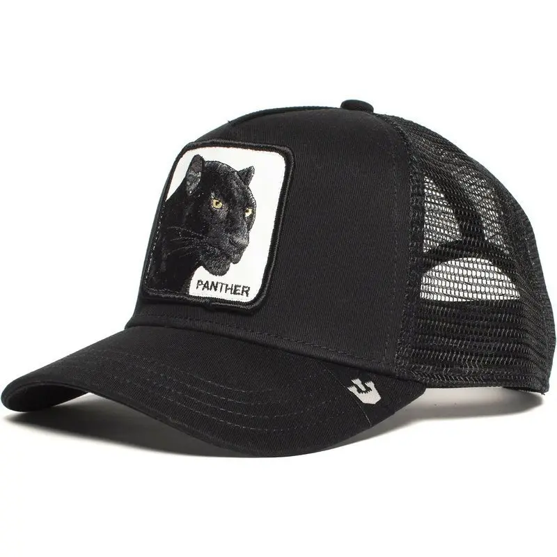 Multi Animal Embroidery Patch Trucker Cap, Breathable Mesh Back Baseball Hat, Adjustable Casual Outdoor Sun Cap for Daily Wear