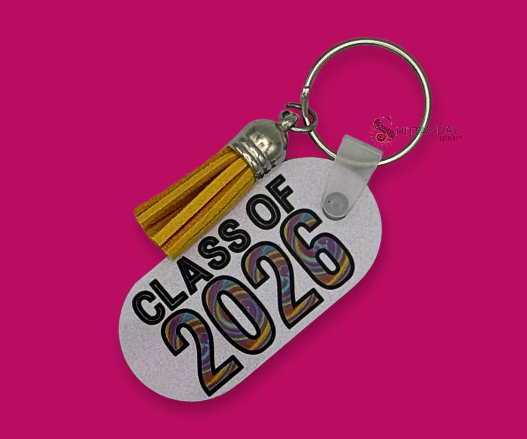 TIE DYE CLASS OF 2026 LIGHT WEIGHT METAL KEYCHAIN