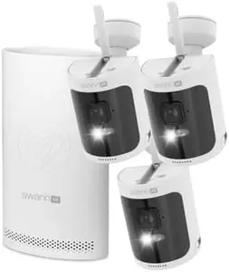 Swann AllSecure4K Wireless Security Kit with 3X Wire-Free Cameras & NVR Tower