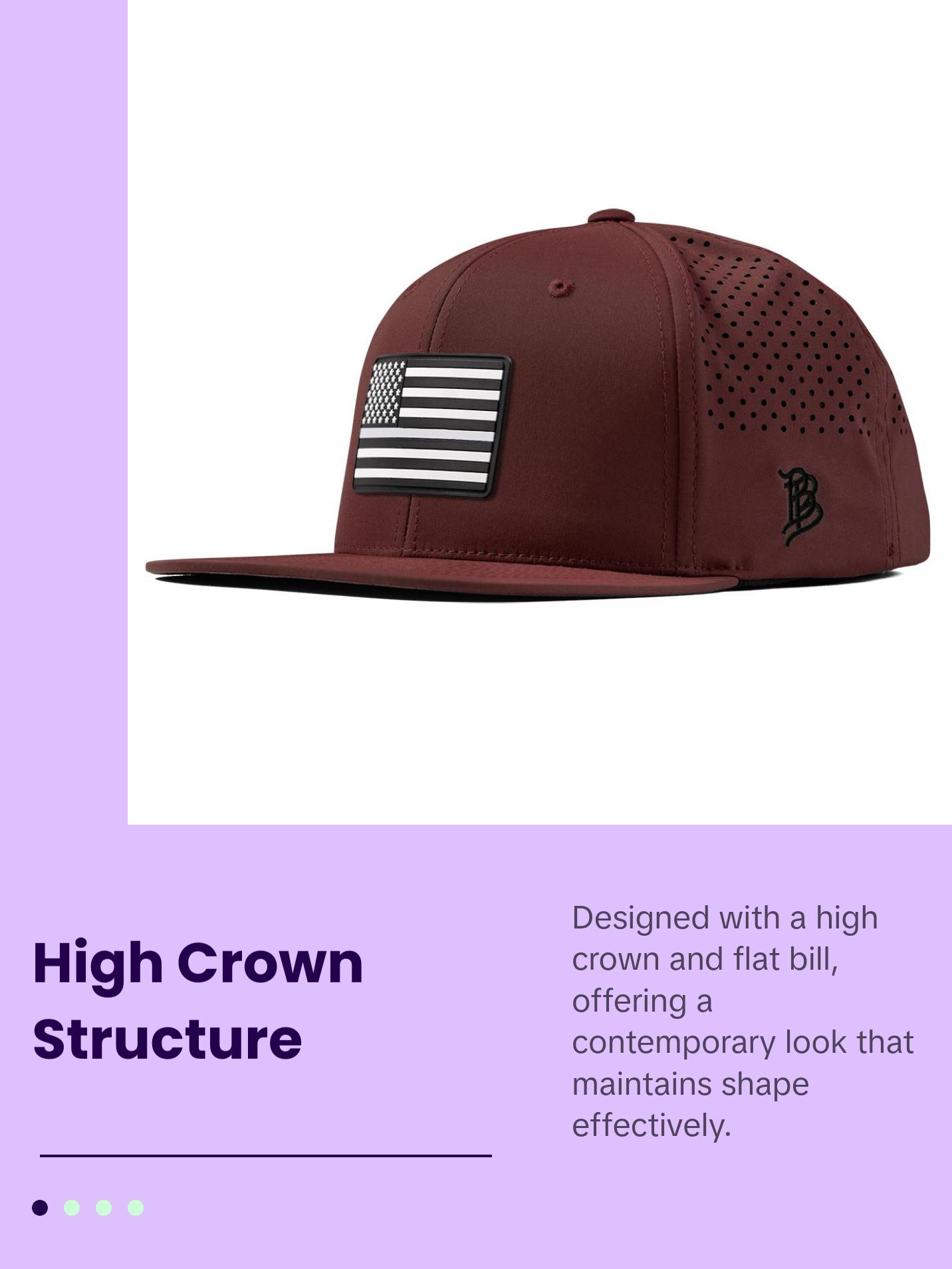 Vintage Old Glory Flat Brim Performance Hat