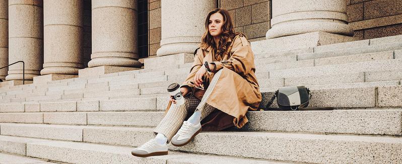 HOBIBEAR Men's Low Top Casual Shoes Lace-Up Lightweight Retro Style Sneakers