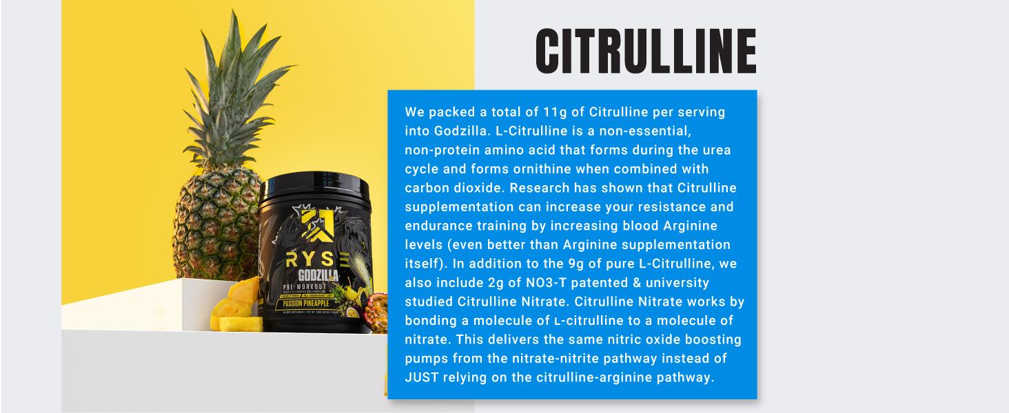RYSE Godzilla Pre Workout Powder - Noel Deyzel Signature - 400mg Caffeine, High-Stim Energy Supplement with Beta Alanine - 40 Servings