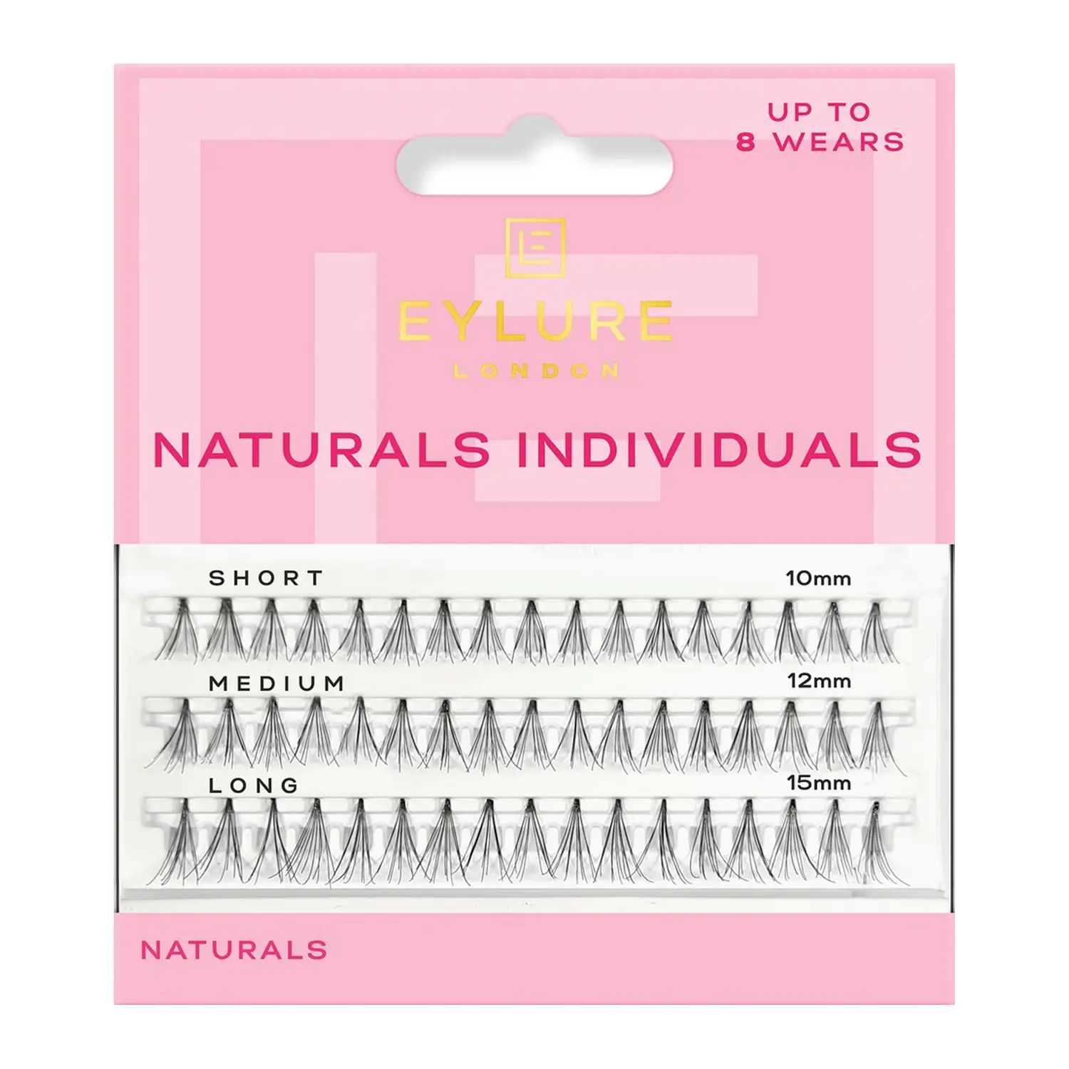 Eylure Naturals Individuals False Eyelashes, Cosmetic Eyelash Extensions for Salon & Makeup Use