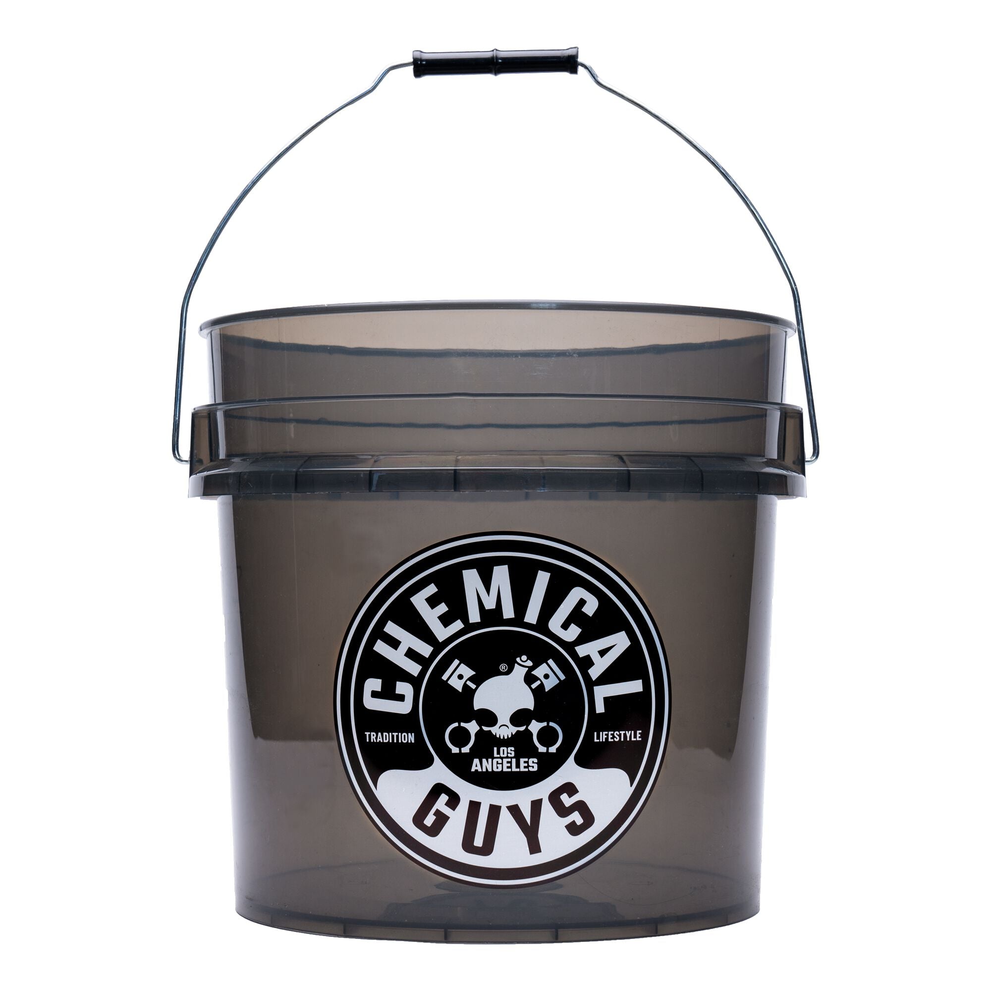 CHEMICAL GUYS Heavy Duty Ultra Clear Detailing Bucket 4.25 Gal – Smoked Obsidian Black, Durable & Transparent Wash Bucket for Car Cleaning & Detailing, Washing Bucket, Translucent