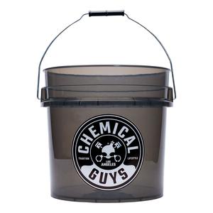 CHEMICAL GUYS Heavy Duty Ultra Clear Detailing Bucket 4.25 Gal – Smoked Obsidian Black, Durable & Transparent Wash Bucket for Car Cleaning & Detailing, Washing Bucket, Translucent