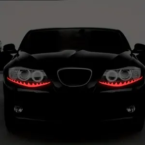 Shark Eye Eyeliner Car Headlight Reflective Vinyl Stickers 2-Pack for Enhanced Nighttime Visibility and Safety