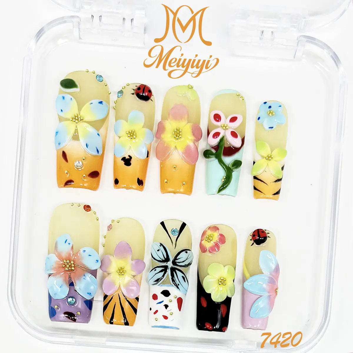 .DP.7420.Heavy-duty carved tiny insect wearable nail