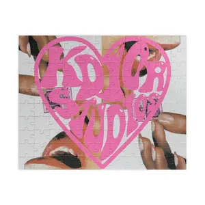 Pink Heart 'KDIORSTUDIOS' Photo Jigsaw Puzzle — 110/252/520/1014-Piece