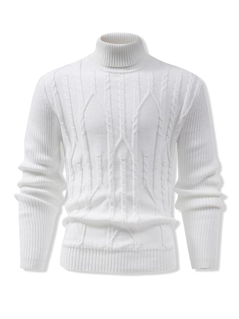 New Autumn/Winter Simple Elegant Versatile Thickened Thermal Lined Turtleneck Pullover Sweater For men,solid turtleneck sweater