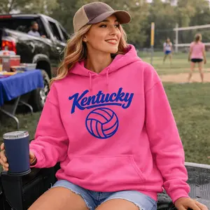 Kentucky Script Volleyball Hoodie | Script & Ball Design | Classic Pullover