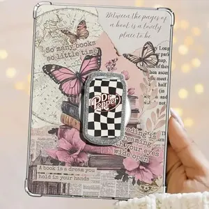 Soft Drink Dr Pepper Checkerboard Kindle Grip Book Lover Cute Kindle Accessories Phone Holder PopSocket Phone Grip Magnetic Pop Socket Phone Grip
