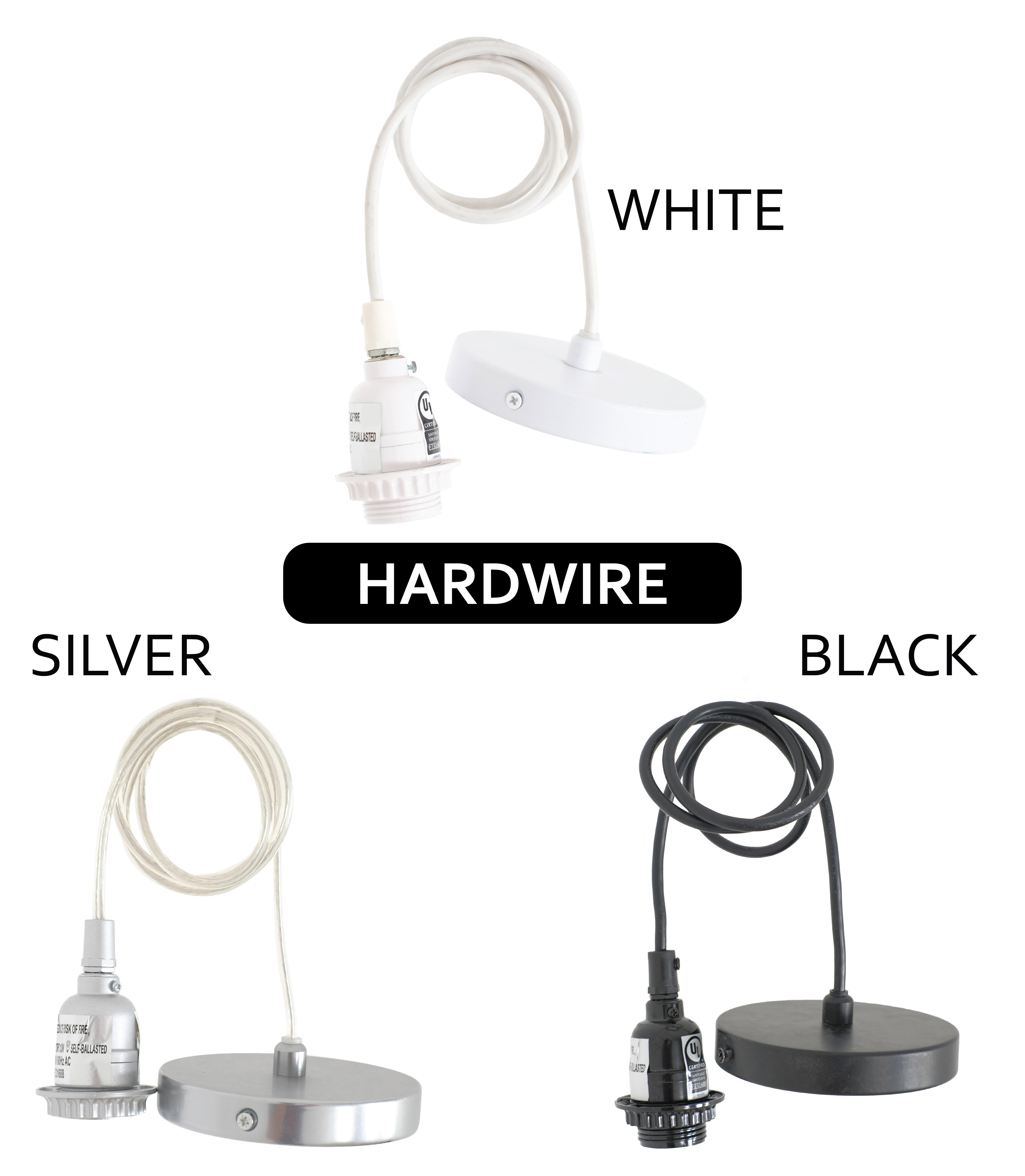 MPG - Orb 60-Watt 1-Light 24in Hanging Lantern Pendant-Light with Round Fabric Shade