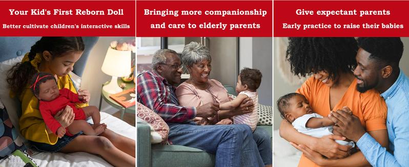 [WOOROY] Reborn Baby Doll - 20 In Black & Brown Skin & African American Skin Doll Rosalie, Soft Cloth Body, Short Curly Hair, Birthday & Christmas Gift for Kids 3+ Reborndolls