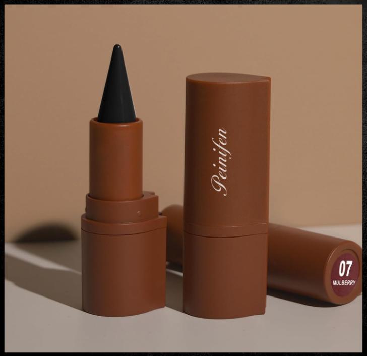 2 in 1 Gothic Lip Liner Set, Matte Dark Brown Red Black Lip Liner Plumping Smooth Creamy Lip Pencil, High Pigmented Long lasting Lip Stain Lipstick Goth Halloween Makeup, 06+07+08