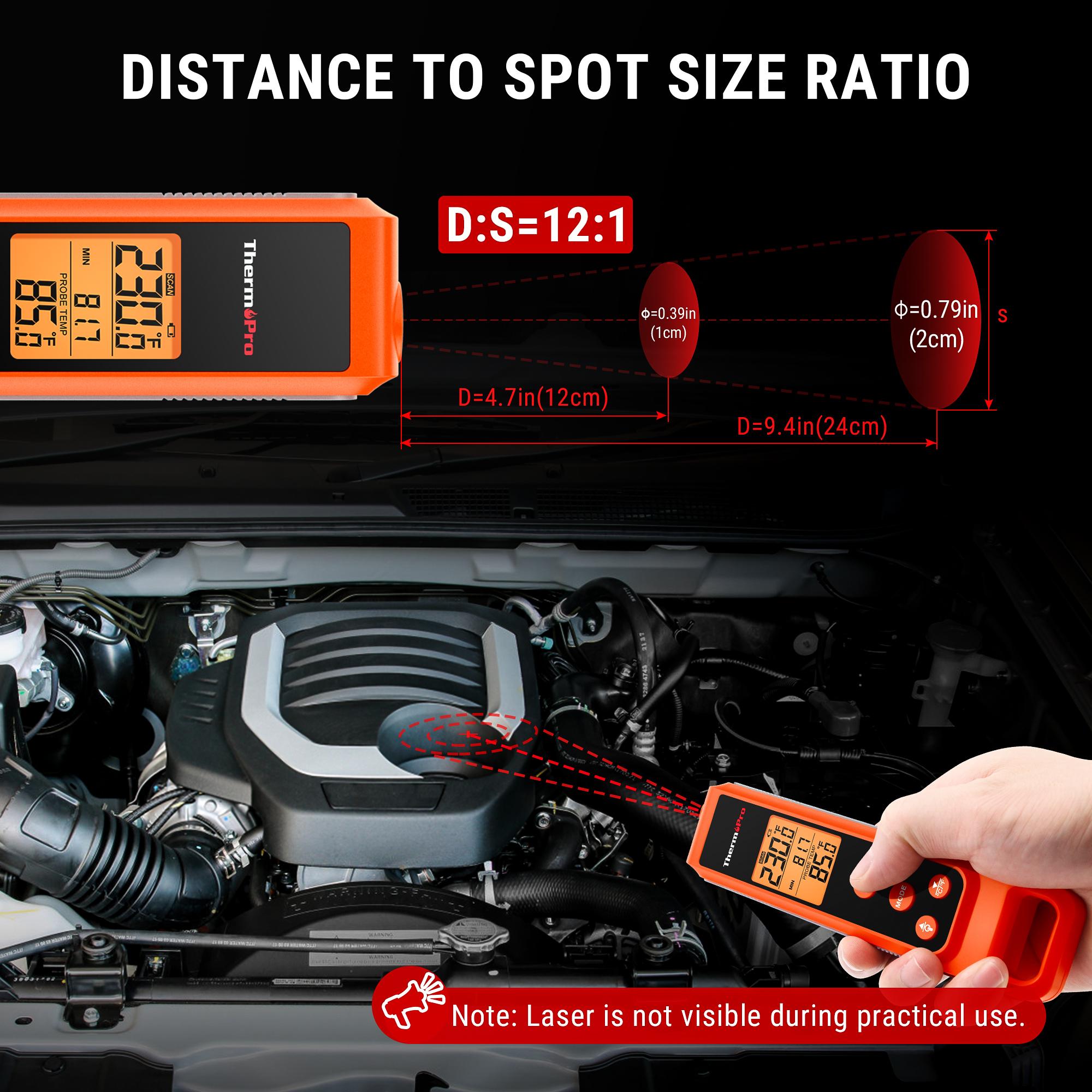 Specialty Kitchen Utensils– ThermoPro 2-in-1 Instant Read + Infrared Thermometer with Meat Probe, Non-Contact Laser for Cooking, Kitchen, HVAC, Pool, Measuring Utensils(Not for Human) Food Grill