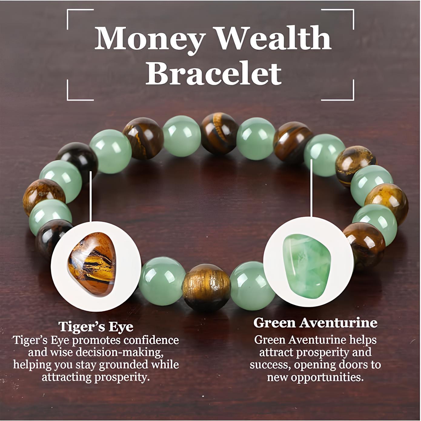 SGGUI Money Bracelet With Green Aventurine Stone Tiger Eye Stone - Lucky Bracelet - Attracting Wealth, Abundance,8MM Beaded Jewelry for Wealth, Protection, and Good Luck, Healing Energy Bracelet, Calming Gift for Mom or Friend SGGUI Money Bracelet With Green Aventurine Stone Tiger Eye Stone - Lucky Bracelet - Attracting Wealth, Abundance,8MM Beaded Jewelry for Wealth, Protection, and Good Luck, Healing Energy Bracelet, Calming Gift for Mom or Friend