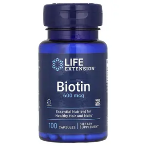 Life Extension Biotin, 600 mcg, 100 Capsules