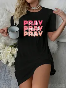 Pray On Over Through It God Jesus Christian Women Casual Dress
