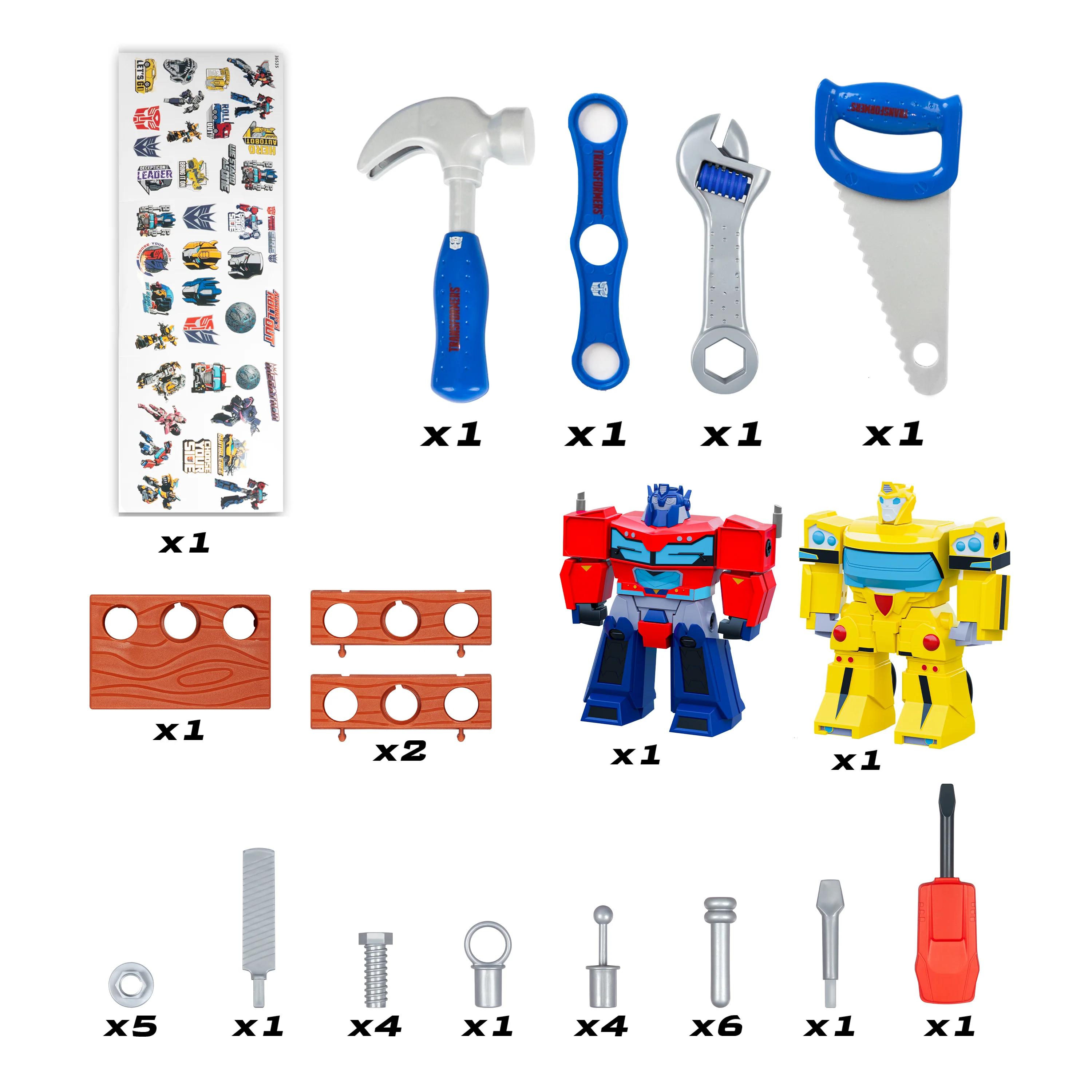 Marvel Spider-Man | Spidey and His Amazing Friends | Team Nascar | Transformers Pit Stop Tool Bench Playset - Pretend Play & Real Tool Fun for Kids Age 4+; Official Licensed