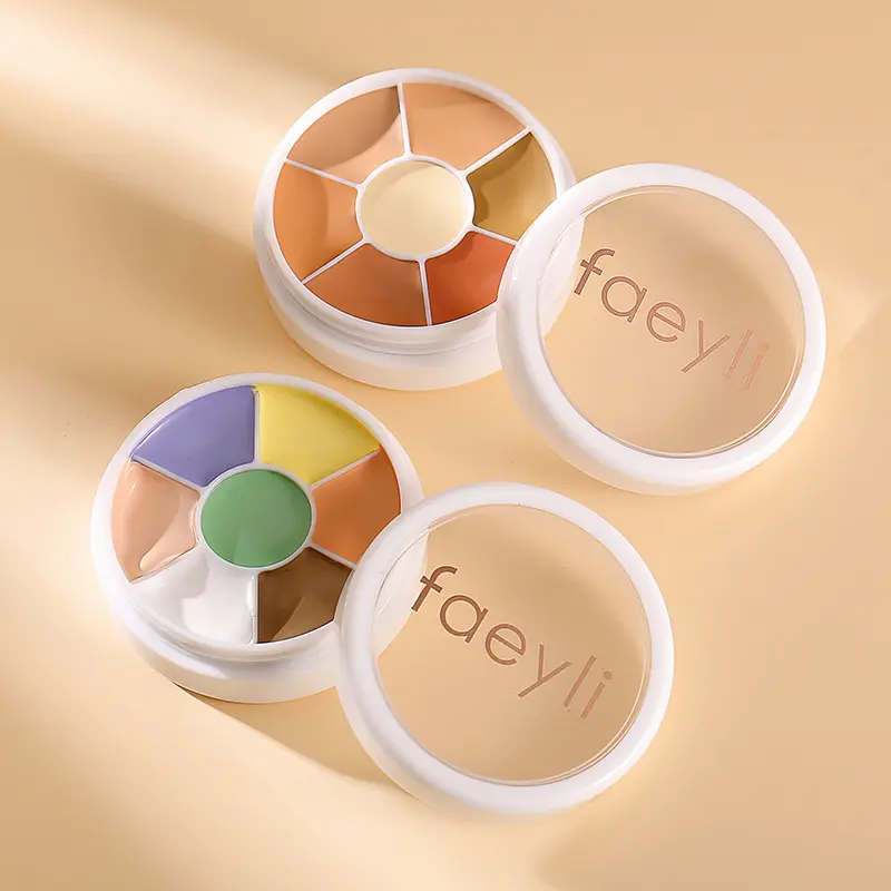 7-Color Color Correcting Concealer Palette - Alcohol-Free Cream Base High-Coverage Hydrating Concealer for Dark Spots, Dark Circles, Blemishes, Natural Makeup Look, 01# - Color Correcting Concealer Palette, Dark Spot Fix