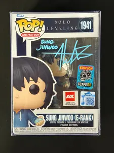 Solo Leveling - Funko Pop Sung Jinwoo (E-Rank) - 2025 México Comic Con - Signed by Aleks Le