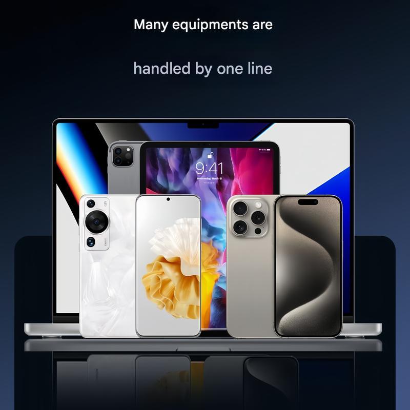 basemo Invisible Holder Charger Cable with Stand, 240w super fast charging 2-in-1 Fast Charging Cord & Phone Stand for Gaming, Office, Car Travel, Compatible with iPhone Samsung Type-C charging cable Black