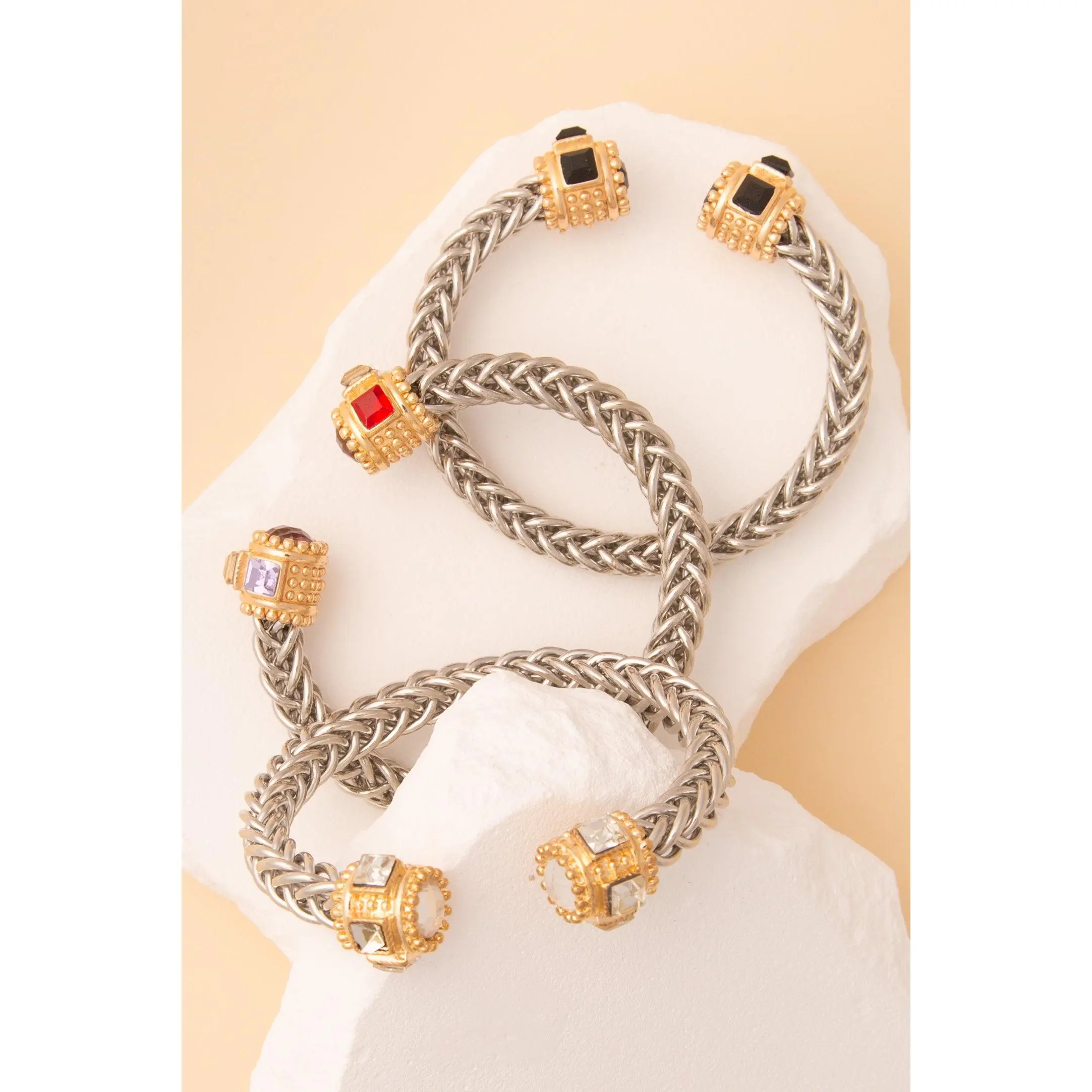 Harper Twisted Metal Cuff Bracelet with Gold Tone