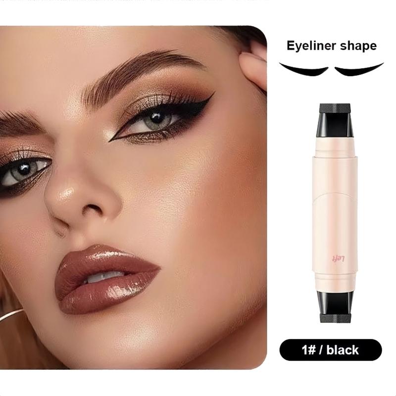 Gel Eyeliner Pencil Set, 2025 New Foldable Eyeliner Stamp for Perfect Wings, Waterproof Eyeliners Tool,Smudge Proof Eyeliners Pen for Beginners double-ended eyeliner stamp pen Flawless Makeup Cosmetic Brow Gift Smooth eyebrow pencil