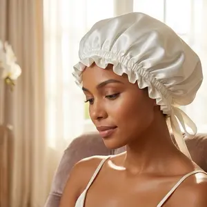 Undyed Pure Mulberry Silk Bonnet | Handmade Adjustable Sleeping Hat
