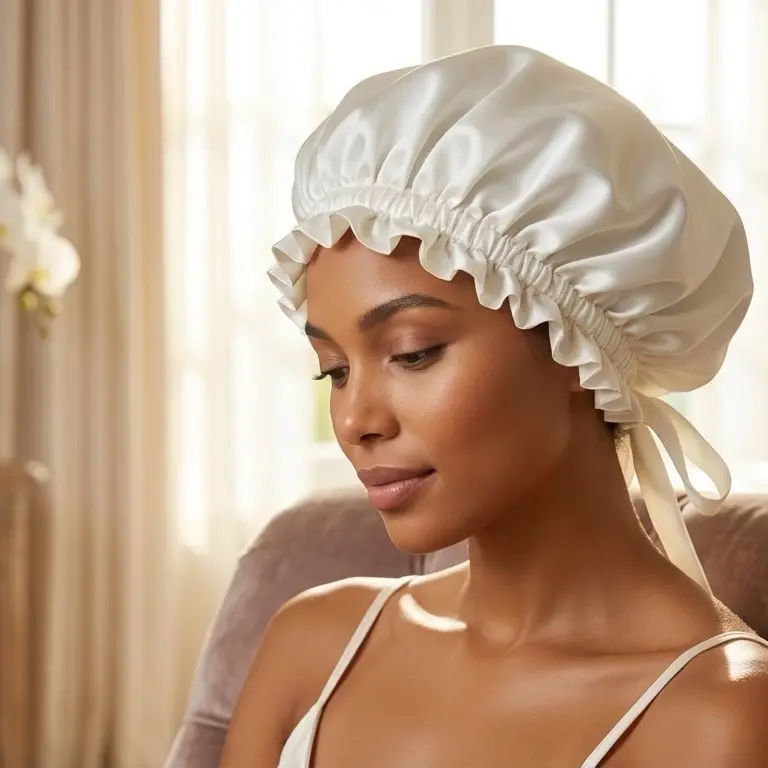 Undyed Pure Mulberry Silk Bonnet | Handmade Adjustable Sleeping Hat