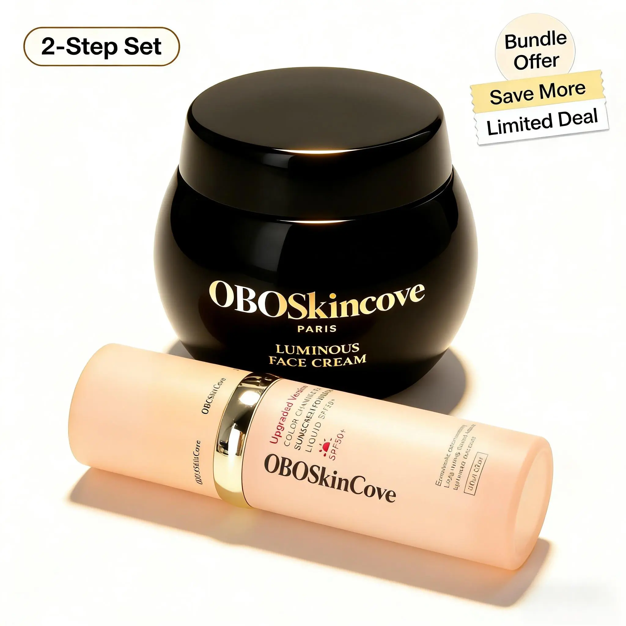 OBOSkincove All-in-1 Foundation and Concealer, Hydrating & Waterproof Makeup for a Radiant Silky Finish, Long-Lasting 24-Hour Wear, Lightweight Cosmetic for All Skin Types, Hydrate, Breathable, Moisture, Bottle, Adults, Oil-Free, 30G, Cream Base, Tone Eve