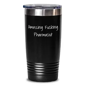 Funny Pharmacist Gifts Birthday Mugs, Amazing 'Pharmacist' Tumbler, 20oz/30oz Vacuum Insulated Stainless Steel Tumbler Gifts from Friends, Coworkers, Family for Pharmacist