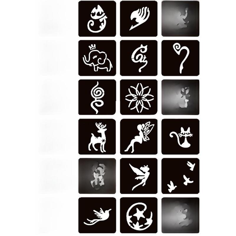 Moricher Temporary Tattoo Kits Henna kit 5 Inks 96 Stencils Cosmetic Grade for Women Men Kids DIY Art Painting Party Gifts