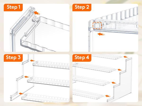 Lifewit 12 Inch 4 Tier Black Display Stand with Decorative Fences for Cologne, Fragrance, Figures, Cupcakes & Perfumes, Versatile Storage for Vanity