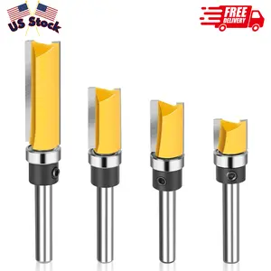 4PCS Flush Trim Route Bit 1/4 Shank