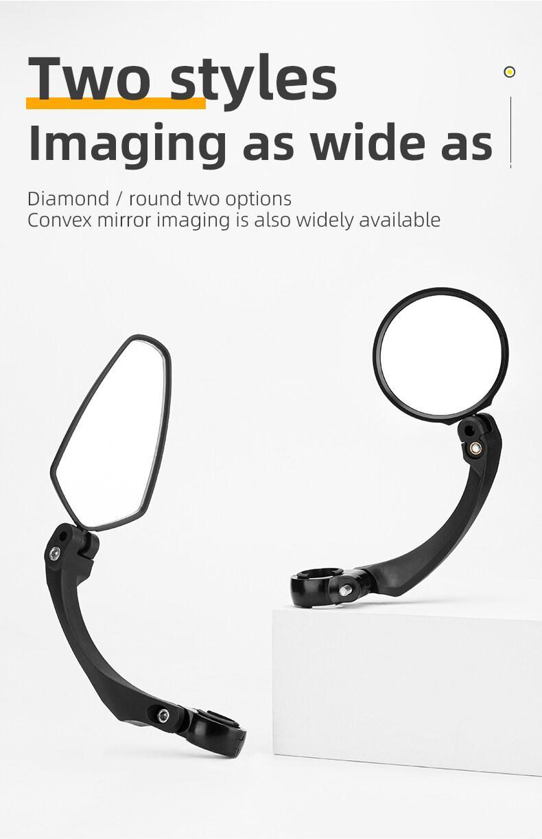 ROCKBROS Bicycle Handlebar Rear View Mirror Bike Cycling Wide Range Backsight Reflector Adjustable Left Right Bike Mirror