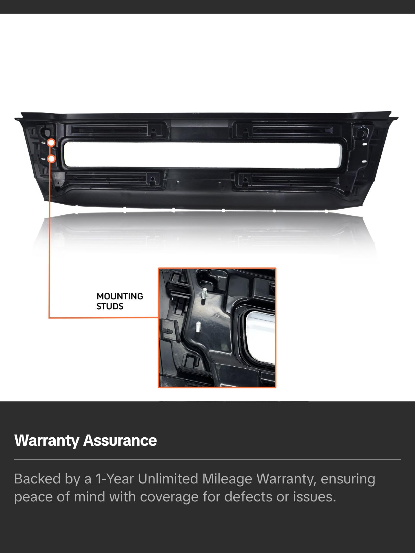 TORQUE Front Center Bumper Replacement for 2004-2016 Volvo VNL 300 430 630 670 730 780 Series Semi Trucks (TRB201400B)