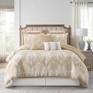 Dilona 9 Piece Scroll Comforter Set