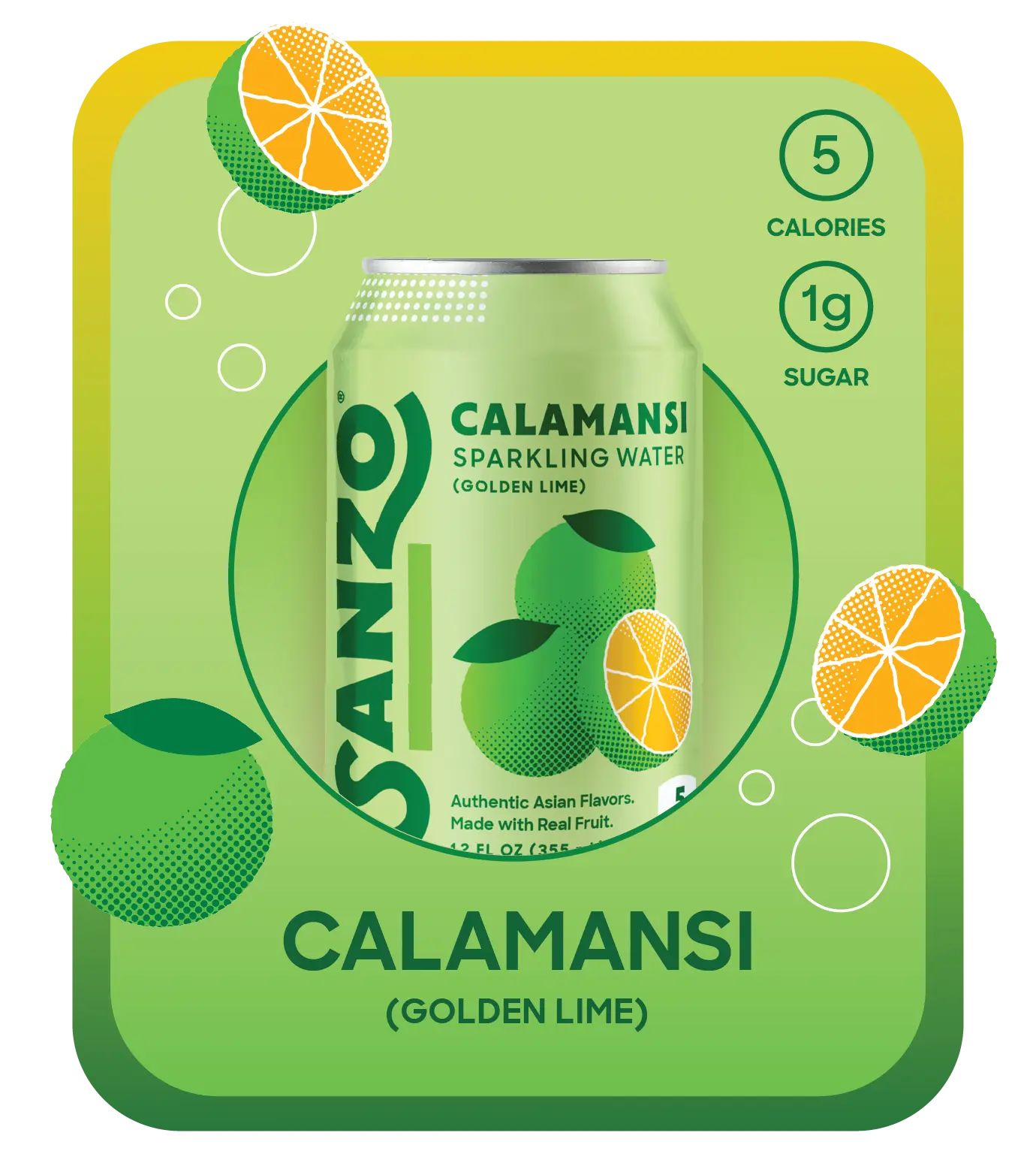 Calamansi (Golden Lime) Sparkling Water | 12-pack