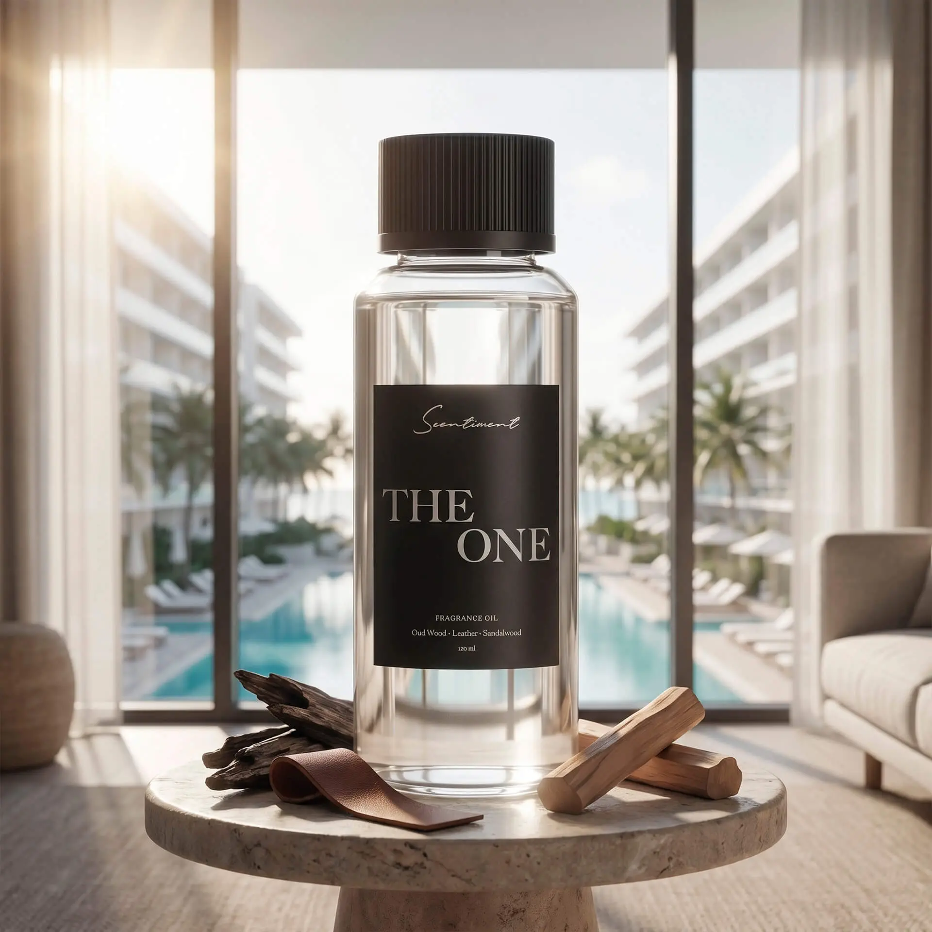 Scentiment The One Fragrance Oil - Cardamom & Tuscan Leather Scented with Sandalwood, Cedarwood, Amber, Musk, Vetiver, and Iris - Luxurious Exotic Retreat Experience