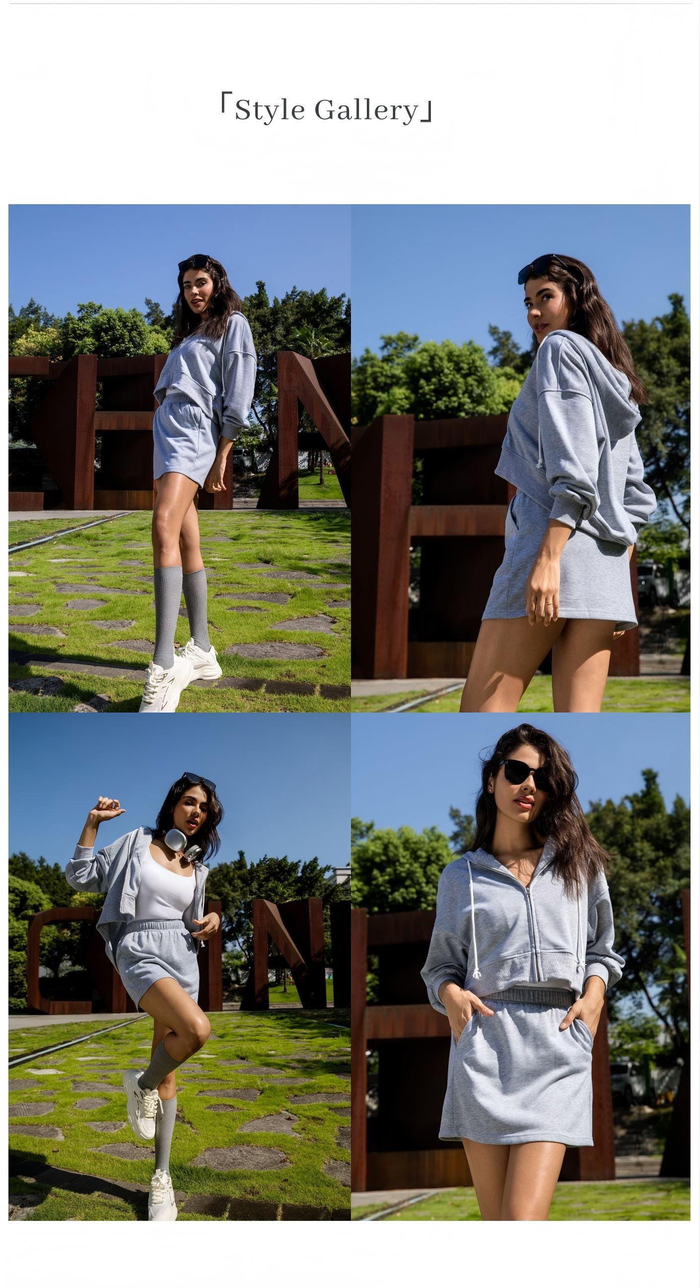 【Two Options, Not a Set】Florboom Women’s Oversized Hooded Zip Front Sweatshirt & Skirt Two Piece Set, Casual Long Sleeve Hoodie Top with Zipper, Elastic Waist Pocket Skirt, Relaxed Athleisure Outfit for Streetwear, Travel & Lounge,Valentine's Day