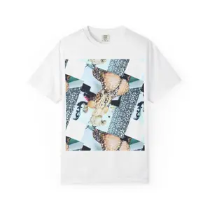 Abstract Collage Ice Cream Cone T-Shirt | Geometric Dessert Art