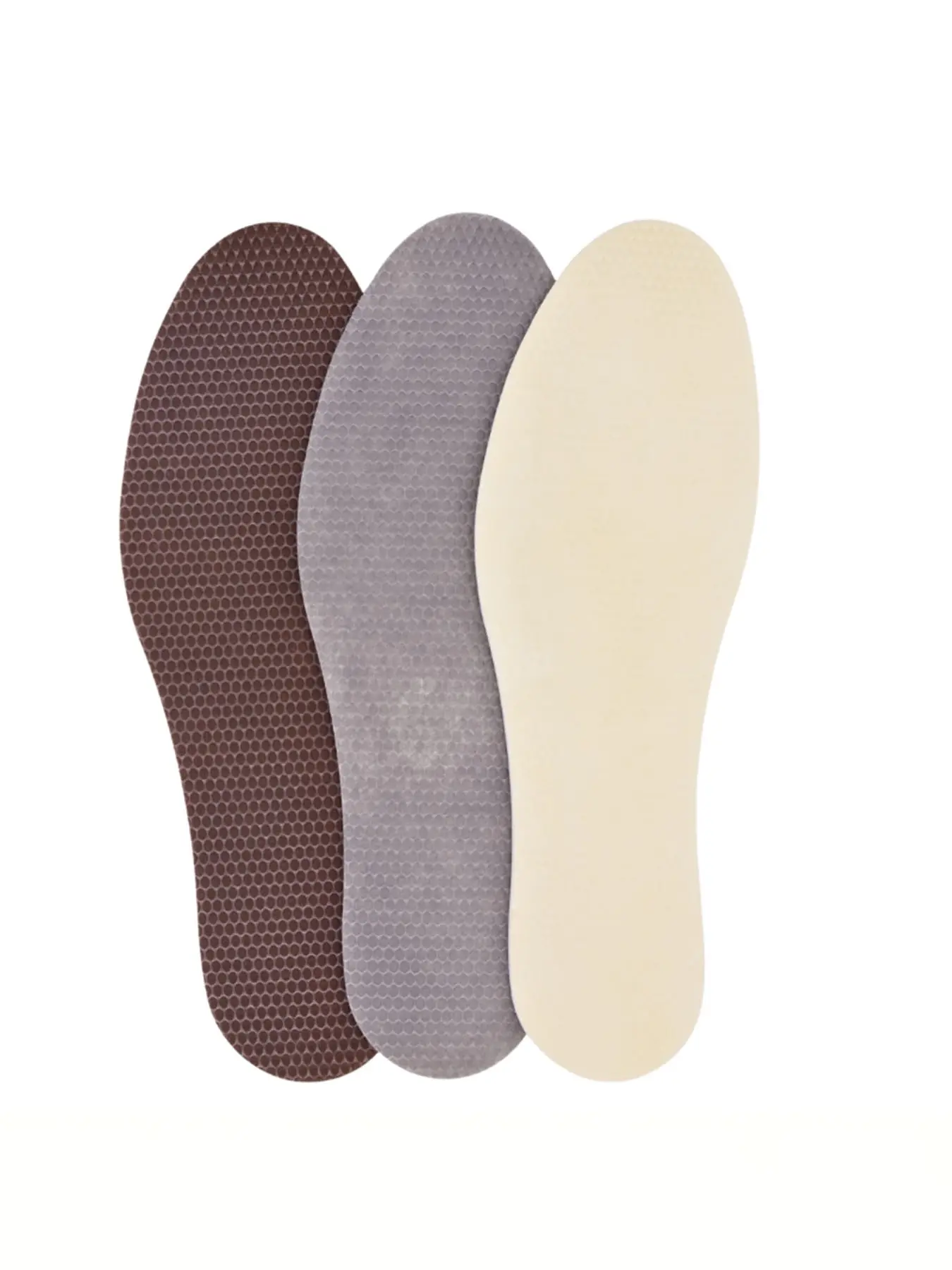 3 Pairs Sweat Absorbing Self-Cut Latex Shoe Insoles, Shock Absorbing Insole, Supportive Soles, Insoles for Standing All Day, 3 Colors Available, Unisex, Insole Pads