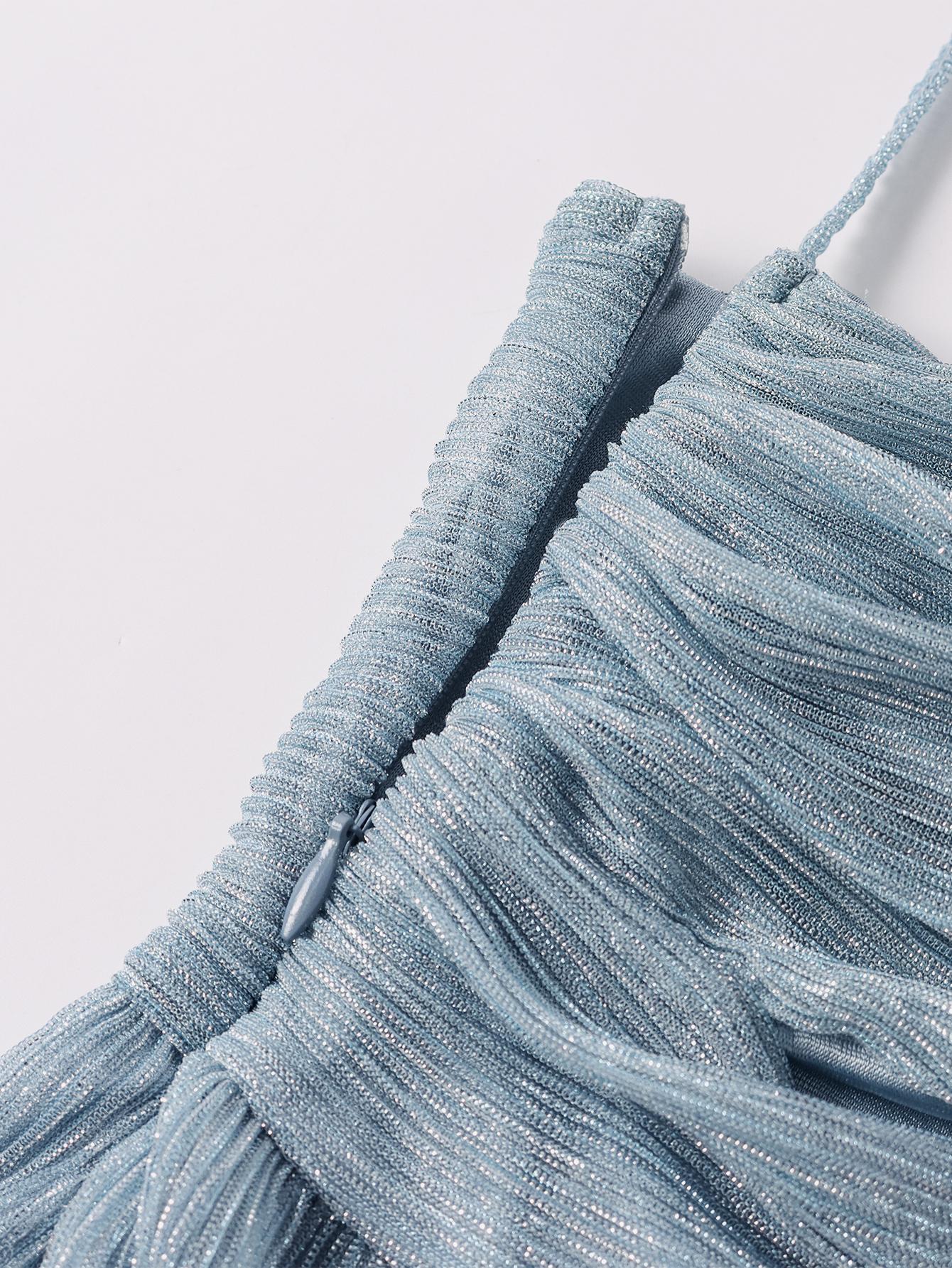 Cut Out Backless Shoulder girdle Ruched Split Thigh Cami Dress,Elegant and Solemn Design Party Dress Cut Out Backless Shoulder girdle Ruched Split Thigh Cami Dress,Elegant and Solemn Design Party Dress