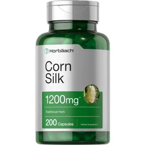 Horbäach Corn Silk Capsules 1200mg | 200 Count | Non-GMO, Gluten Free Extract Supplement