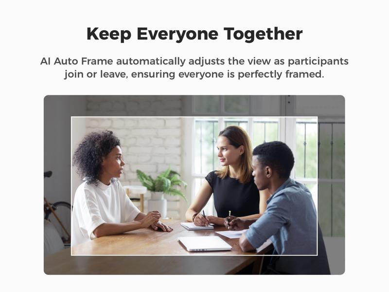 【Hot Sale!!】OBSBOT MEET 2 - AI-Powered 4K Webcam, AI Framing & Autofocus, Webcam with Microphone, Background Bokeh, 60 FPS, HDR Low-Light Correction, Beauty Mode, Webcam for PC, Streaming, Conference, Gaming, etc.