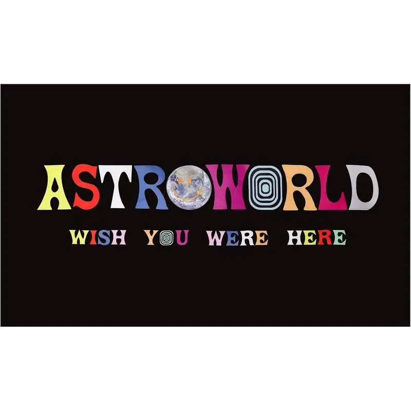 Tapestry  Eyesoul Astroworld Flag Black 40x60 Inch Flag Banner with Brass Grommets for College Dorm Room Decor, Tailgates, Parties & Gifts - Light colorful Wish
