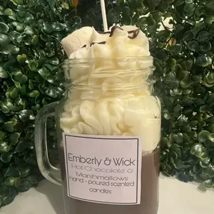 Hot chocolate & Marshmallows Mug Soy candle