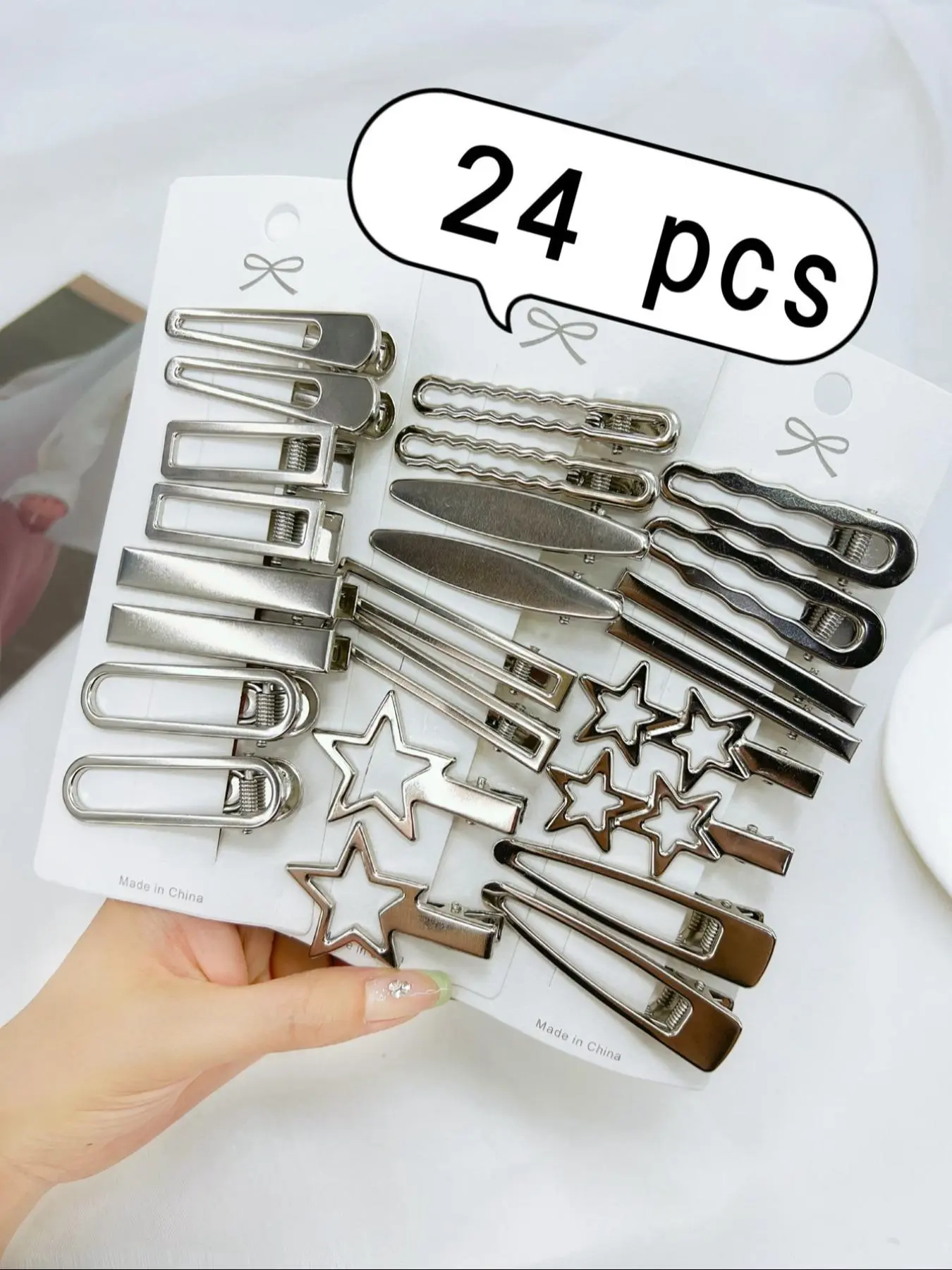 Cute Star Design Hair Clips Barrettes Hairpins As Gift, Y2k Hair Accessories for Women & Girls, Star Shaped Hair Clips, Casual Versatile Minimalist Metal Hair Clips for Daily Wear, Perfect Gift Idea, Super Cute Clips, Hair Clip Set
