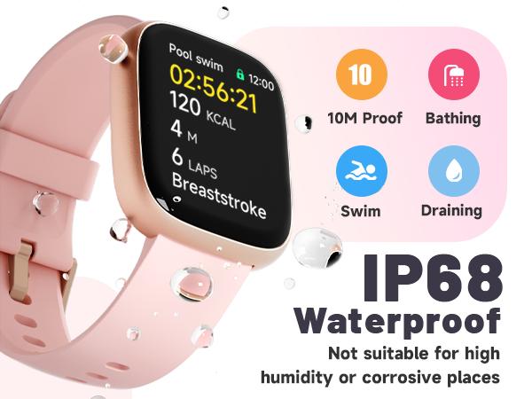 TOOBUR Smart Watch for Women Man, Fitness Tracker with Answer/Make Calls, Sports Watch with Sleep Monitor/100 Sports Models/IP68 Waterproof Pedometer, Smartwatch Compatible Android iOS